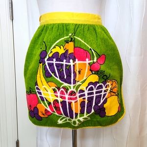 Vintage Cloth Fruit Half Apron